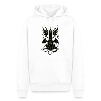 Niedlicher Dunkler Drache Shirt Gothic Cute Dragon - Männer Premium Bio Hoodie - Weiß - Vorne - Nico (187cm)