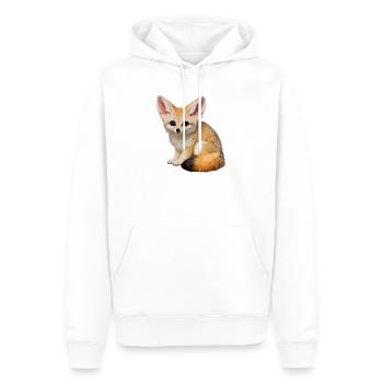 Renard du désert fennec - Sweat à capuche Premium bio Homme - blanc - Devant - Nico (187cm)