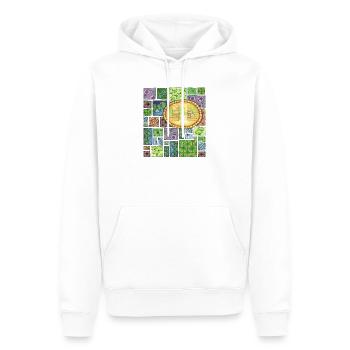 Bali temple on pattern patchwork - Männer Premium Bio Hoodie - Weiß - Vorne - Nico (187cm)