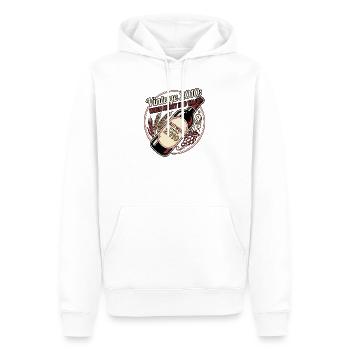 Vintage Rotwein - Männer Premium Bio Hoodie - Weiß - Vorne - Nico (187cm)
