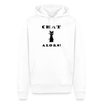 Dann Katze! Katzenvektor-Humor-Design - Männer Premium Bio Hoodie - Weiß - Vorne - Nico (187cm)