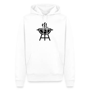barbecue - Sweat à capuche Premium bio Homme - blanc - Devant - Nico (187cm)