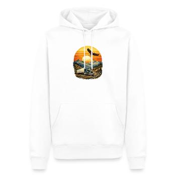 LKW Fahrer Lastwagen Fernverkehr Straße Berge - Männer Premium Bio Hoodie - Weiß - Vorne - Nico (187cm)