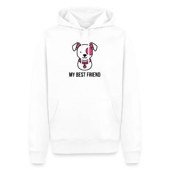 Bester Freund Hundeliebe Hundemama Gassi Gehen - Männer Premium Bio Hoodie - Weiß - Vorne - Nico (187cm)