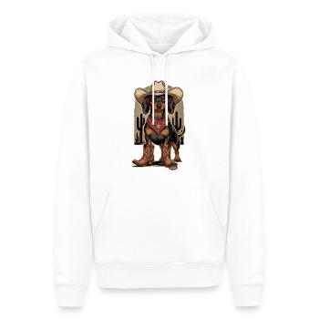 Tenue vintage de teckel de cowboy – Chemise western pour chien - Sweat à capuche Premium bio Homme - blanc - Devant - Nico (187cm)