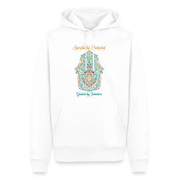 Spirituell geschützte Zen-Intuition - Männer Premium Bio Hoodie - Weiß - Vorne - Nico (187cm)