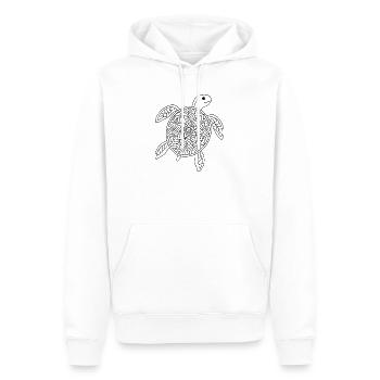 Turtle mandala coloring page - Men’s Premium Organic Hoodie - white - Front - Nico (187cm)
