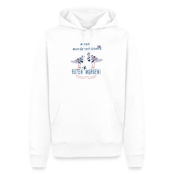 Guten Morgen mit Möwen - Männer Premium Bio Hoodie - Weiß - Vorne - Nico (187cm)