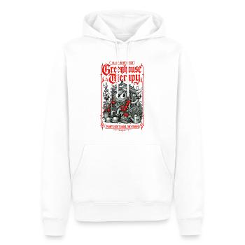 Greenhouse Getaway Gardening Plants Thrive - Men’s Premium Organic Hoodie - white - Front - Nico (187cm)