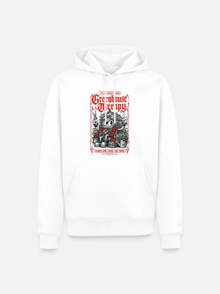 Gewächshaus-Ausflug-Gartenpflanzen gedeihen - Männer Premium Bio Hoodie - Weiß