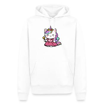 Cat Unicorn Princess - Men’s Premium Organic Hoodie - white - Front - Nico (187cm)