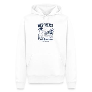 Surf Vintage de la côte ouest de la Californie - Sweat à capuche Premium bio Homme - blanc - Devant - Nico (187cm)
