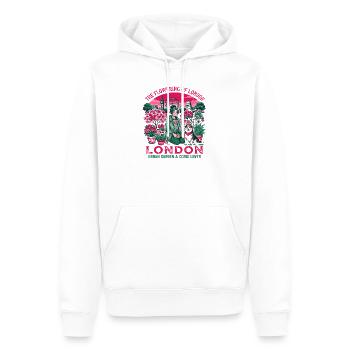 Pembroke : L’éclosion du jardin urbain de Londres - Sweat à capuche Premium bio Homme - blanc - Devant - Nico (187cm)