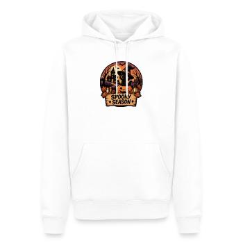 Spuk Katze Kürbiszauber - Männer Premium Bio Hoodie - Weiß - Vorne - Nico (187cm)