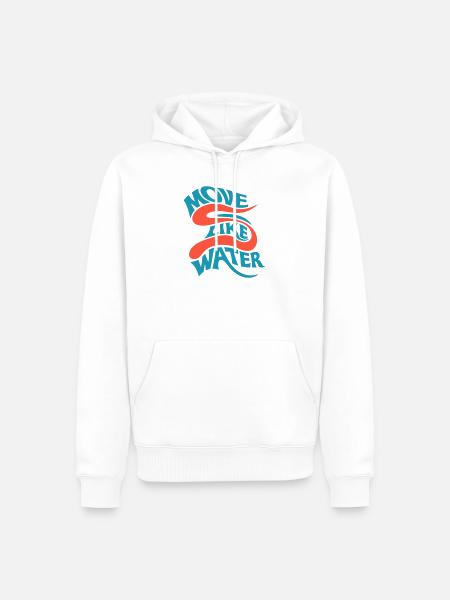 Move like water - Männer Premium Bio Hoodie - Weiß