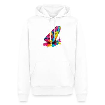 Musiker Zupfinstrument Hackbrett Dulcimer - Männer Premium Bio Hoodie - Weiß - Vorne - Nico (187cm)