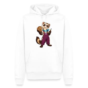 Pfotenwerkstatt Blütenholz - Männer Premium Bio Hoodie - Weiß - Vorne - Nico (187cm)