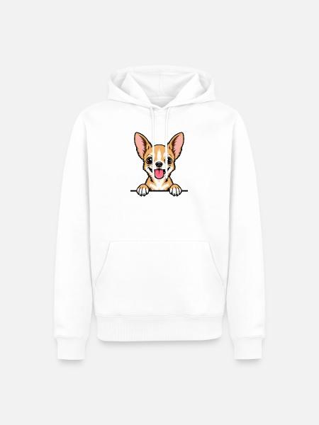 Chihuahua - Männer Premium Bio Hoodie - Weiß