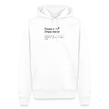 Wertsteigerungsgeschenk der Finanzabteilung - Männer Premium Bio Hoodie - Weiß - Vorne - Nico (187cm)