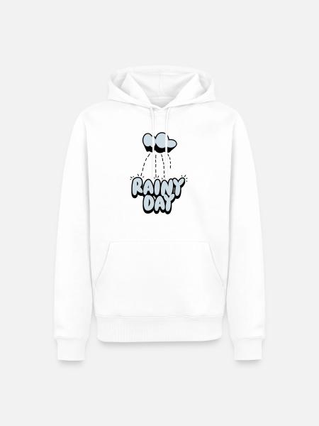 Rainy Day - Men’s Premium Organic Hoodie - white