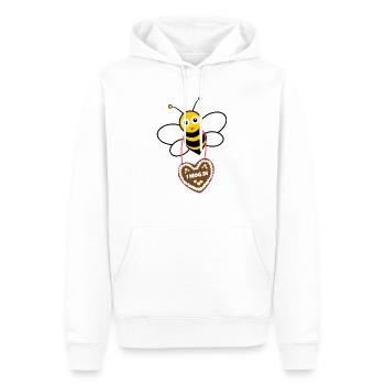 verliebte Biene auf dem - Männer Premium Bio Hoodie - Weiß - Vorne - Nico (187cm)