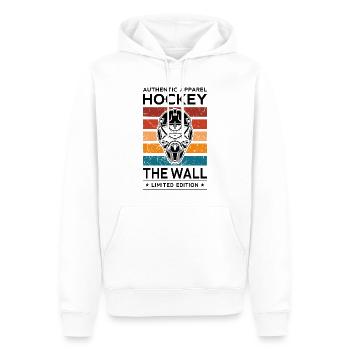 Hockey the Wall - Männer Premium Bio Hoodie - Weiß - Vorne - Nico (187cm)