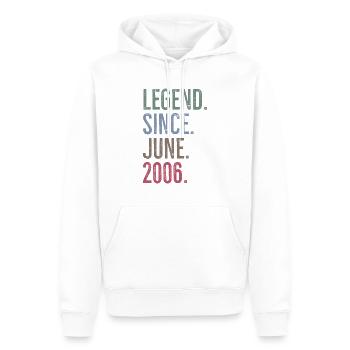 Legend Since June 2006 - Men’s Premium Organic Hoodie - white - Front - Nico (187cm)