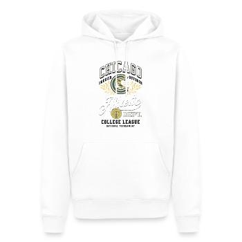Chicago Athletic - Männer Premium Bio Hoodie - Weiß - Vorne - Nico (187cm)