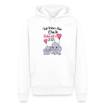 Grande soeur 2024 - Sweat à capuche Premium bio Homme - blanc - Devant - Nico (187cm)