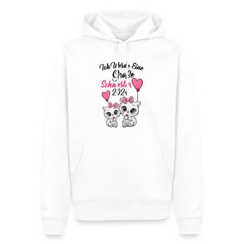 Grande soeur 2024 - Sweat à capuche Premium bio Homme - blanc - Devant - Nico (187cm)