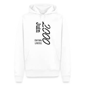 limitierte Auflage Juni 2000 - Männer Premium Bio Hoodie - Weiß - Vorne - Nico (187cm)