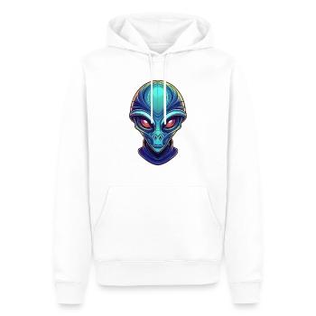 Außerirdischer Science Fiction Alien - Männer Premium Bio Hoodie - Weiß - Vorne - Nico (187cm)