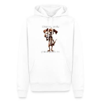 Moment noch - Männer Premium Bio Hoodie - Weiß - Vorne - Nico (187cm)
