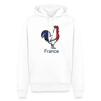 Auf nach Frankreich | Französischer Fan!! - Männer Premium Bio Hoodie - Weiß - Vorne - Nico (187cm)