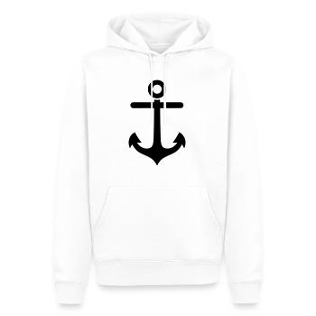 Anker - Männer Premium Bio Hoodie - Weiß - Vorne - Nico (187cm)