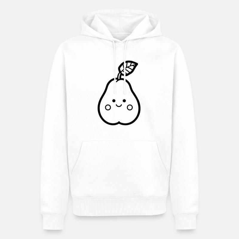 poire - Sweat à capuche Premium bio Homme - blanc