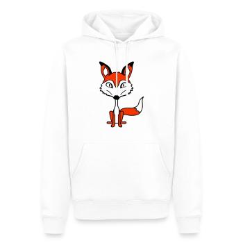 Renard Mauvais œil Dangereux Fou Animal sauvage - Sweat à capuche Premium bio Homme - blanc - Devant - Nico (187cm)