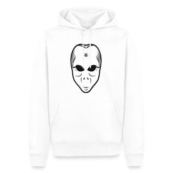 Alien UFO Ausserirdischer Raumschiff Untertasse - Männer Premium Bio Hoodie - Weiß - Vorne - Nico (187cm)