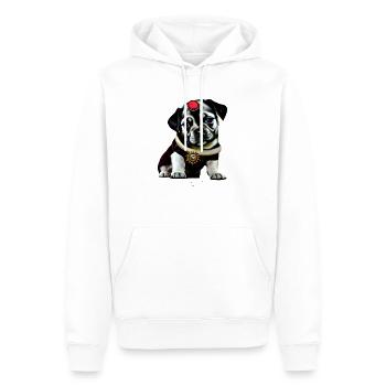 Steampunk - Dog - Männer Premium Bio Hoodie - Weiß - Vorne - Nico (187cm)