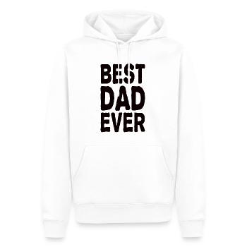 Meilleur papa de tous les temps - Sweat à capuche Premium bio Homme - blanc - Devant - Nico (187cm)
