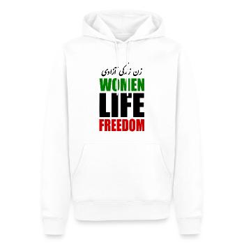 Women life freedom iran - Männer Premium Bio Hoodie - Weiß - Vorne - Nico (187cm)