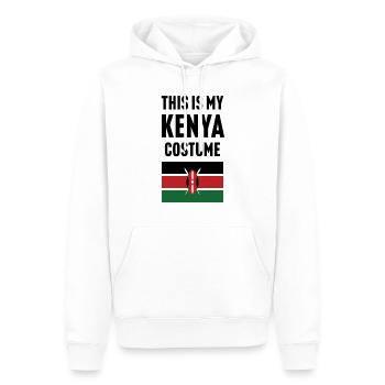 C’est mon costume du Kenya - Sweat à capuche Premium bio Homme - blanc - Devant - Nico (187cm)
