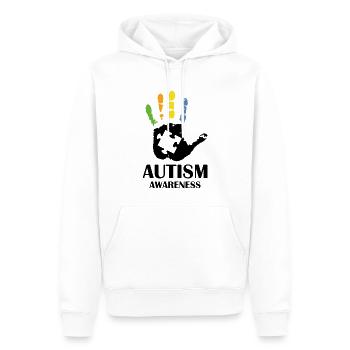 Autism Awareness - Men’s Premium Organic Hoodie - white - Front - Nico (187cm)