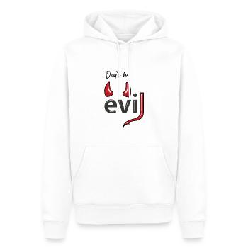 Don't be evil - Devil's Horns - Men’s Premium Organic Hoodie - white - Front - Nico (187cm)