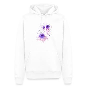 blume,floral, graffiti,malerei,aquarell,abstrakt - Männer Premium Bio Hoodie - Weiß - Vorne - Nico (187cm)