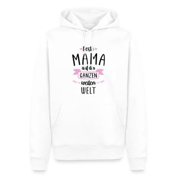 Muttertag Beste Mama auf der ganzen weiten Welt ro - Männer Premium Bio Hoodie - Weiß - Vorne - Nico (187cm)