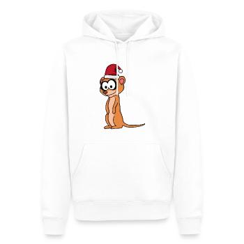 Suricate Comique de Noël - Sweat à capuche Premium bio Homme - blanc - Devant - Nico (187cm)