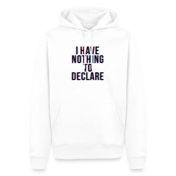 I have nothing to declare - Männer Premium Bio Hoodie - Weiß - Vorne - Nico (187cm)