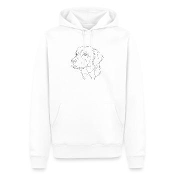 Dog Line Art Line Drawing Apenzeller - Men’s Premium Organic Hoodie - white - Front - Nico (187cm)