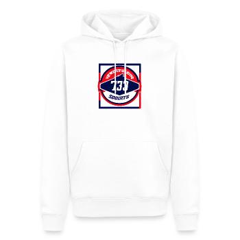 Baseball #1 - Sweat à capuche Premium bio Homme - blanc - Devant - Nico (187cm)